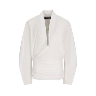 Jacquemus Overhemden, Dames, Wit, S, Katoen, La Blouse Colombe