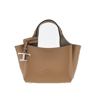 Tod's Grained leather mini shopping bag Woman One Size