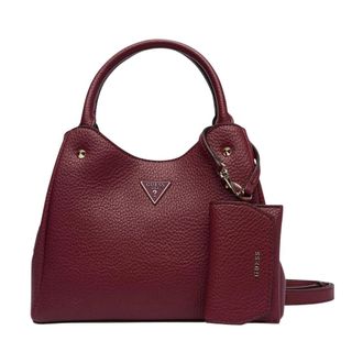 Guess Lorella Small Girlfriend Tote - Dames - Handtassen - Rood - ONE Size - Polyester - Tassen