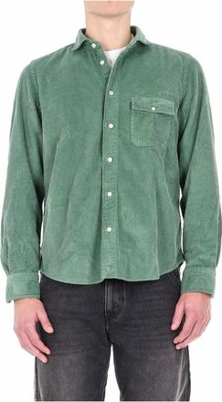 Finamore Casual Shirts - Heren - Casual Overhemden - Groen - M - Overhemden