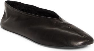 The Row Stella Ballerina Flat in Lacquer Brown at Nordstrom, Size 11Us