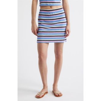 Rip Curl Bobby Stripe Skirt in Blue Multi at Nordstrom, Size Xx-Small