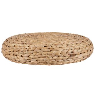 Beliani Beliani - Puf De Jacinto De Agua Natural 40 X 40 X 10 Cm Coj&iacute;n De Asiento Moderno Boho Sala De Estar Wahoo