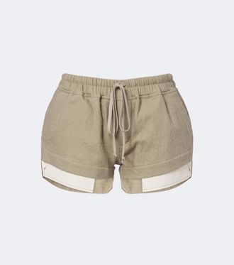 Rick Owens Shorts Fog de algod&oacute;n y lana