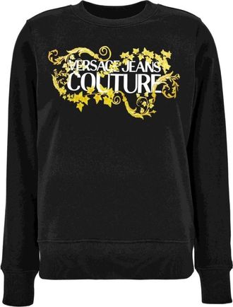 Versace Jeans Couture Baroque Sweatshirt - Dames - Sweatshirts - Zwart - XS - Katoen - Hoodies & sweatvesten