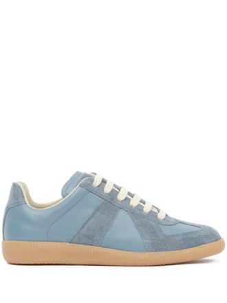  Maison Margiela Lace-Up Sneakers With Stone Wash And Used Effect ...