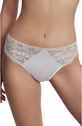 Skarlett Blue Minx Lace Thong in White/nylon at Nordstrom, Size X-Large