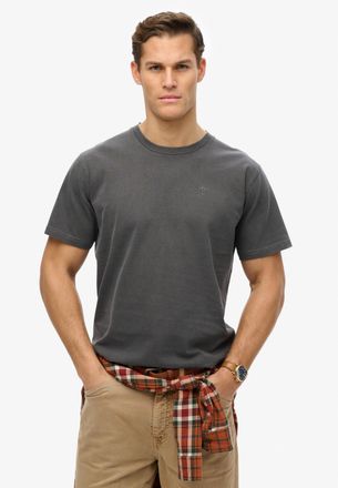 Superdry Rundhalsshirt SUPERDRY ESSENTIALS RELAXED TEE, Herren, Gr. XXL, grau (charcoal grau), Single Jersey, Obermaterial: 100% Baumwolle, unifarben, relaxed 