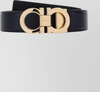 Ferragamo reversible leather gancini belt gold-tone buckle