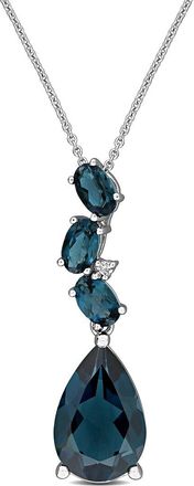 Rina Limor 10K 4.56 Ct. Tw. Diamond & London Blue Topaz Pendant