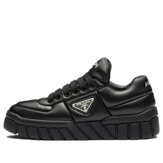 Prada (WMNS) PRADA Padded Nappa Leather Sneakers Black 1E136N_2DL8_F0002_F_B030