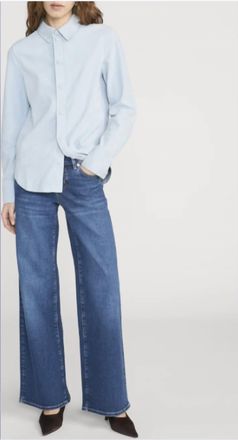 Frame Denim Low Rise Slim Palazzo Jeans In Femma