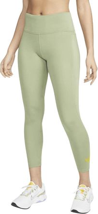 Nike Dri-fit 7/8 Mid Rise Oil Green Hardlooplegging