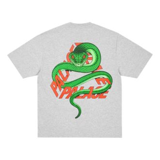 Palace Snakey P3 T-Shirt Grey Marl P30TS388
