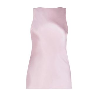 Nina Ricci Sleeveless Tops, female, Pink, Size: XS Draped-detail Sleeveless Halterneck Top