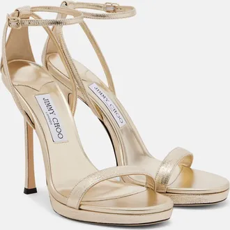 Jimmy Choo London Moza leather platform sandals