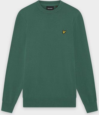 Lyle & Scott Mens Jumper in Dark Green Cotton - Size X-Large