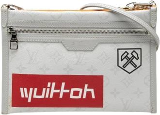 Louis Vuitton Pre-owned Vintage Monogram Crossbody Bag - Dames - Vintage Schoudertas - Grijs - ONE Size - Leer - Vintage