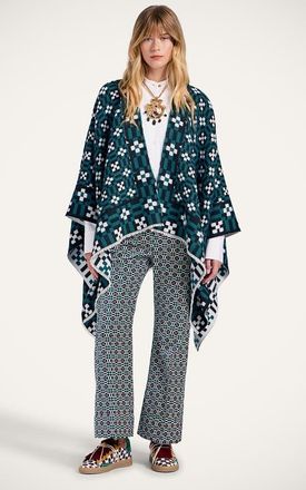 La DoubleJ Soul Poncho in Byte Placée Green at Nordstrom