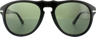 Persol Aviator Black Green Sunglasses