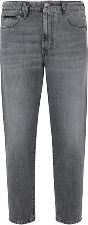 Philipp Plein Detroit Fit Jeans - Heren - Slim Fit Jeans - Grijs - W40 - Denim - Jeans