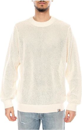 Carhartt Work in Progress Stockton Sweater - Heren - Ronde hals truien - Beige - M - Katoen - Truien & Vesten