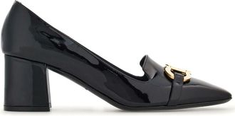 Ferragamo 60mm Gancini-buckle leather pumps - women - Patent Calf Leather/Lamb Skin - 10.5C - Black