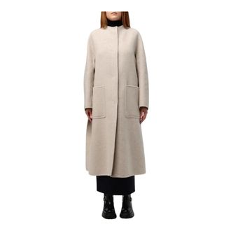 Max Mara Brown Wool Coat with Patch Pockets