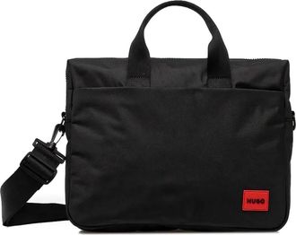 HUGO BOSS Borsa porta PC con applicazione - Nero
