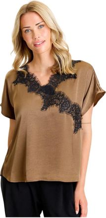 In Front Ginger Blouse - - Blouses & Shirts - Donna - Marrone - M