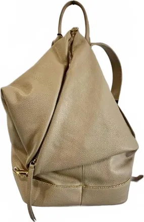 Berg&eacute; Womens Samy Leather Backpack In Beige