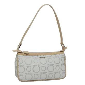 Ferragamo Tweedehands leren schoudertassen - Dames - Pre-owned - Grijs - Maat: ONE Size Leer