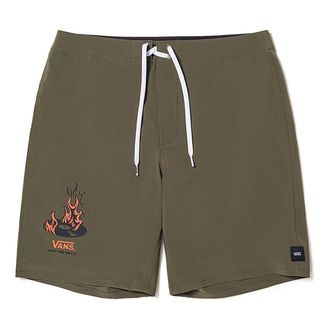 Vans Okeh Fire Record Shorts Green Orange VN000FTXKCZ
