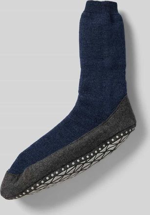 Falke Hausschuhe mit elastischem Rippenbündchen Modell COSYSHOES in Marine, Größe 39/40