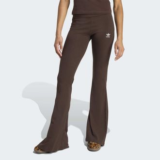 adidas Leggings ADIDAS ORIGINALS ESSENTIALS RIB FLARED, Damen, Gr. XXL, N-Gr, aurora coffee, normal, gr., Obermaterial: 46% Baumwolle, 45% Viskose, 9% Elasth