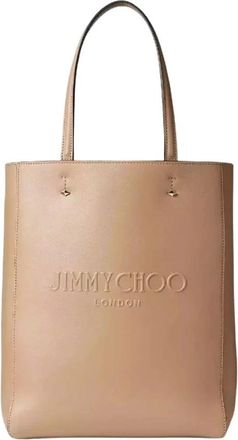 Jimmy Choo London Lenny N/S Medium Tote - Dames - Shoppers - Beige - ONE Size - Leer - Tassen