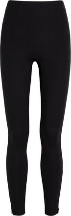 Spanx Ponte Zip-cuff Stretch-jersey Leggings - Black - S (UK8-10 / S)