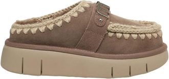 Mou Beige Slip-On Clog Bounce Schoenen - Dames - Slip ons - Beige - 40 EU - Su&egrave;de - Schoenen