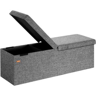 Deuba Casaria Cassapanca con Coperchio Pieghevole Baule Pouf Poggiapiedi xl Dark Grey (en)