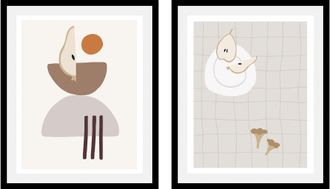 Queence Bild »Set Helmut« Art Essen Kunst Lebensmittel Obst Obst Bilder 1 Stk. tlg. gerahmt