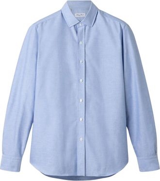 Salvatore Piccolo Klassiek Oxford Overhemd - Heren - Zakelijke Overhemden - Blauw - 3XL - Katoen - Overhemden