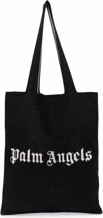 Palm Angels Knit Shopper Logo Tote Bag