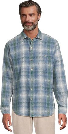 Tommy Bahama Palo Alto Plaid Mens Clothing Dark Azzurro : 3XL, Cotton