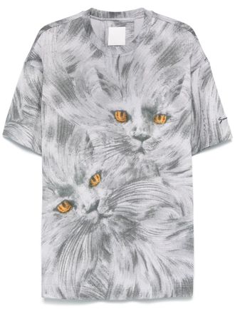 Givenchy T-shirt met kattenprint - Grijs