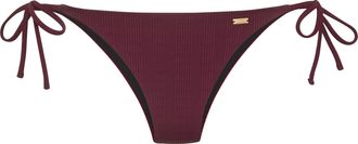 Copenhagen Bikini-Hose COPENHAGEN STUDIOS Nela, Damen, Gr. 34, N-Gr, rot (weinrot), Rippware, Recycling-Polyamid, strukturiert, unifarben, Badehosen Bikini-Hose,