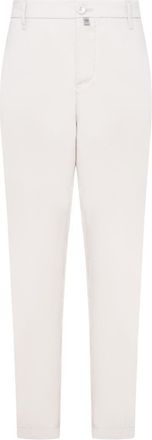Jacob Cohen Mens Trousers Tapered Pearl Grey Cotton