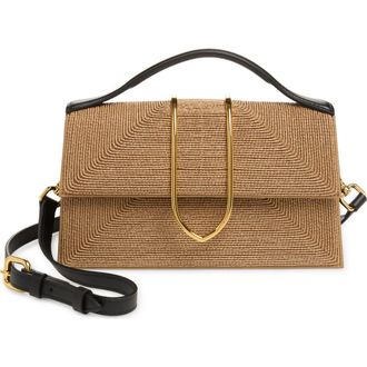 Jacquemus Le Grand Bambino Raffia Handbag in Beige at Nordstrom