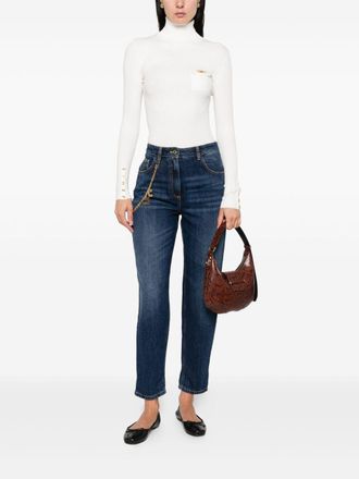 Elisabetta Franchi Ballon Fit Jeans Met Sieraalketting