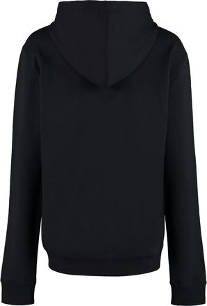 Saint Laurent Womens Black Cotton Hoodie Hoodies