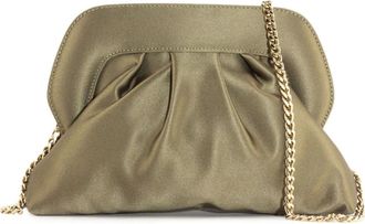 Roberto Festa Milano Tassen, Dames, Groen, ONE Size, Satijn, Ophelia Clutch
